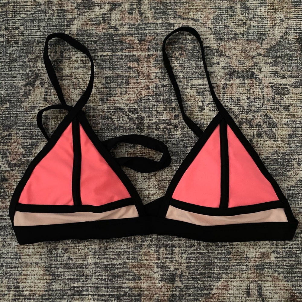 small pink bikini top